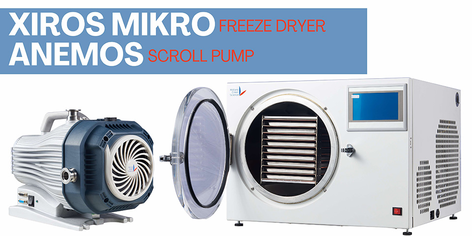 Xiros Mikro freeze dryer / Anemos Scroll Pump